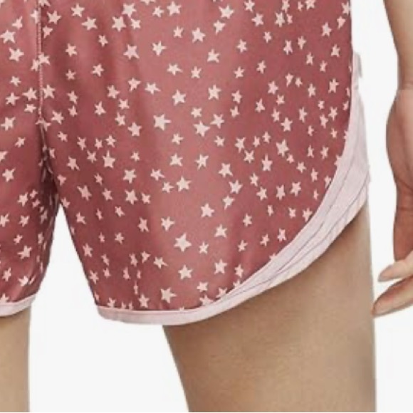 Nike Tempo Dri-Fit size 1X mauve w pink stars & trim 3” athletic running shorts - Picture 10 of 16
